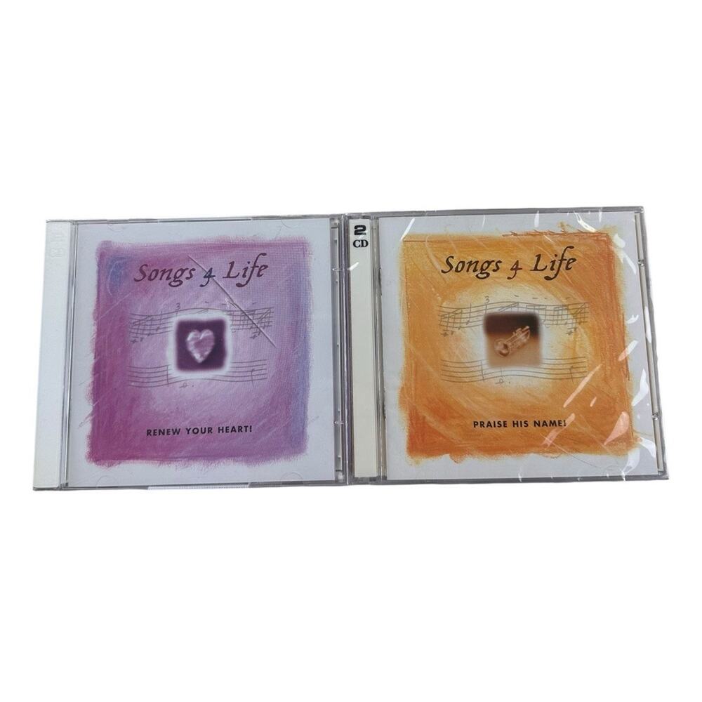 Lot of 2 Songs 4 Life Time Life CDs (4 Discs) - Praise His Name Renew Your Heart